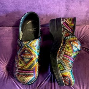 Dansko Geometric Pattern Clogs